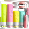 INSFIT 17 Pack Travel Bottles for Toiletries, TSA Approved 90ml 60ml Travel Size Toiletries, BPA Free Leak Proof Squeezable Silicone Tubes Travel Essentials for Shampoo Conditioner Lotion Soap