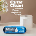 Cottonelle Toilet Paper, 12 Mega Rolls = 48 Regular Rolls, Ultra Clean, Strong Bathroom Tissue, 284 Sheets per Roll, Packaging May Vary
