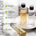 Lisapack Travel Bottles for Toiletries - 100ml Empty Plastic Containers for Shampoo - Small Size Dispenser for Liquid with Flip Cap - Mini Squeeze Bottles for Lotion TSA Approved Clear 5PCS