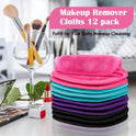 Orighty Makeup Remover Cloths Makeup Removal Face Cleansing Cloth, Reusable Makeup Remover Pads Remove Instantly Dirt with Just Water, 5 x 5 in (12 Pack)