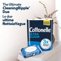 Cottonelle Toilet Paper, 12 Mega Rolls = 48 Regular Rolls, Ultra Clean, Strong Bathroom Tissue, 284 Sheets per Roll, Packaging May Vary