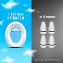 Febreze Odor-Fighting, Plug in Alternative, Air Fresheners for Home and Bathroom, Kitchen & Closet, Linen & Sky Scent, 4 Count