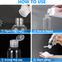 DTDNZKN 4 Pack 3.4 Oz (100ml) TSA Approved Travel Bottles for Toiletries, Leak Proof Plastic Travel Essentials Accessories