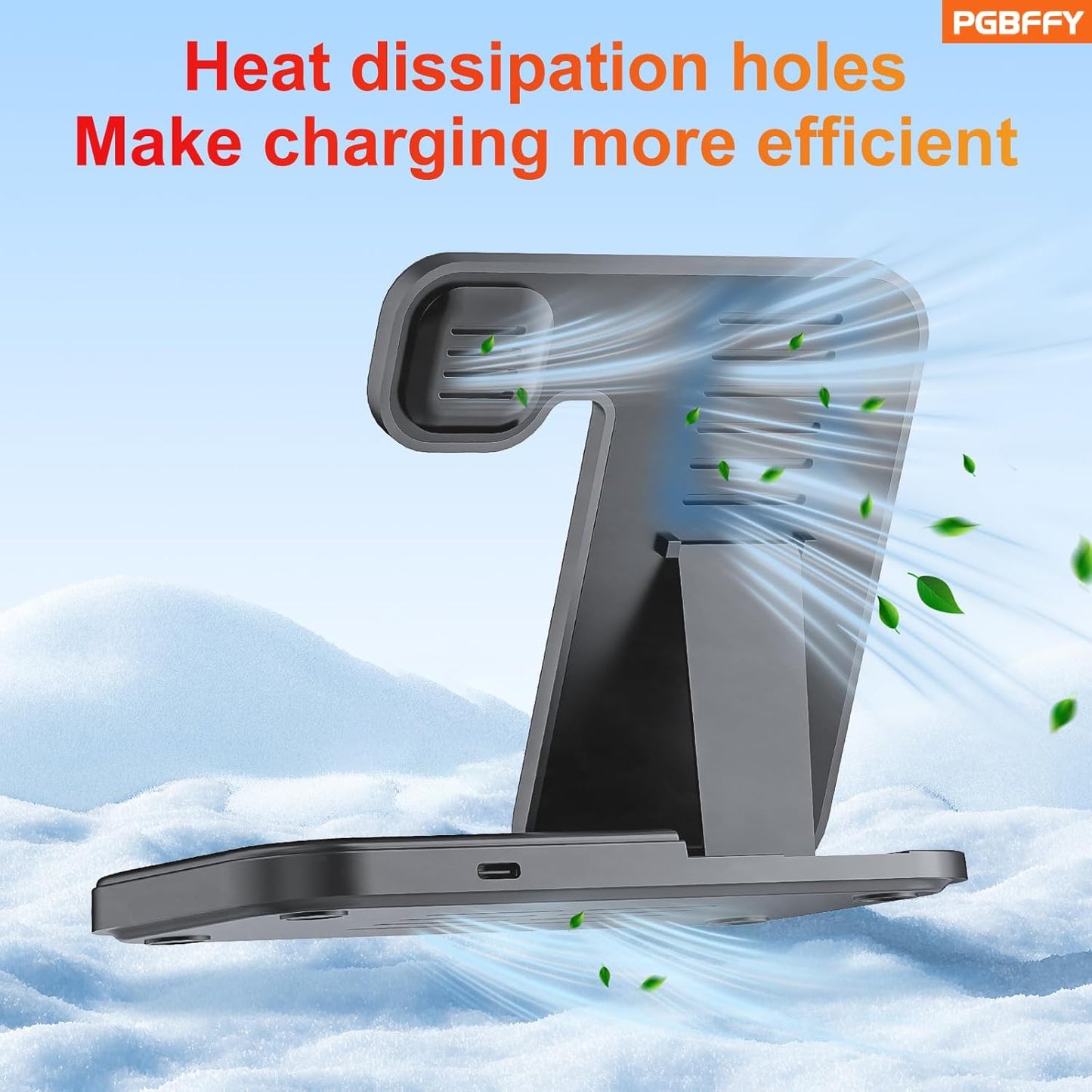 Wireless Charger, 3 in 1 Charging Station, Fast Charging Station Foldable Charging Stand, Wireless Charging Station for Multiple Devices, Compatible with lPhone 17/16/15/14/13 Pro Max Airpods Watch