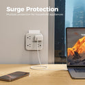 Wall Outlet Extender, TESSAN 4 Multi Plug Outlet Splitter with 1 USB C and 2 USB A Charging Ports, Multiple Plug Extension Block with Surge Protector for Home, Kitchen, Office, Dorm, Gray