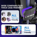 Mosurr Phone Holder Car Mount: Dual Installation (Suction & Vent Clip), 360° Rotation & Telescopic Arm for Stable GPS Navigation, Hands-Free Calls, Driving Safety, Gifts fits for All Phones 4.7-7 Inch