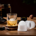 ComboJoy Electric Whiskey Smoker Kit with LED – 6 Flavors Wood Chips, Whiskey Glass & Ice Cube Mold – Rechargeable Cocktail Smoker, Old Fashioned Bourbon Gifts for Men, Dad, Husband -Black