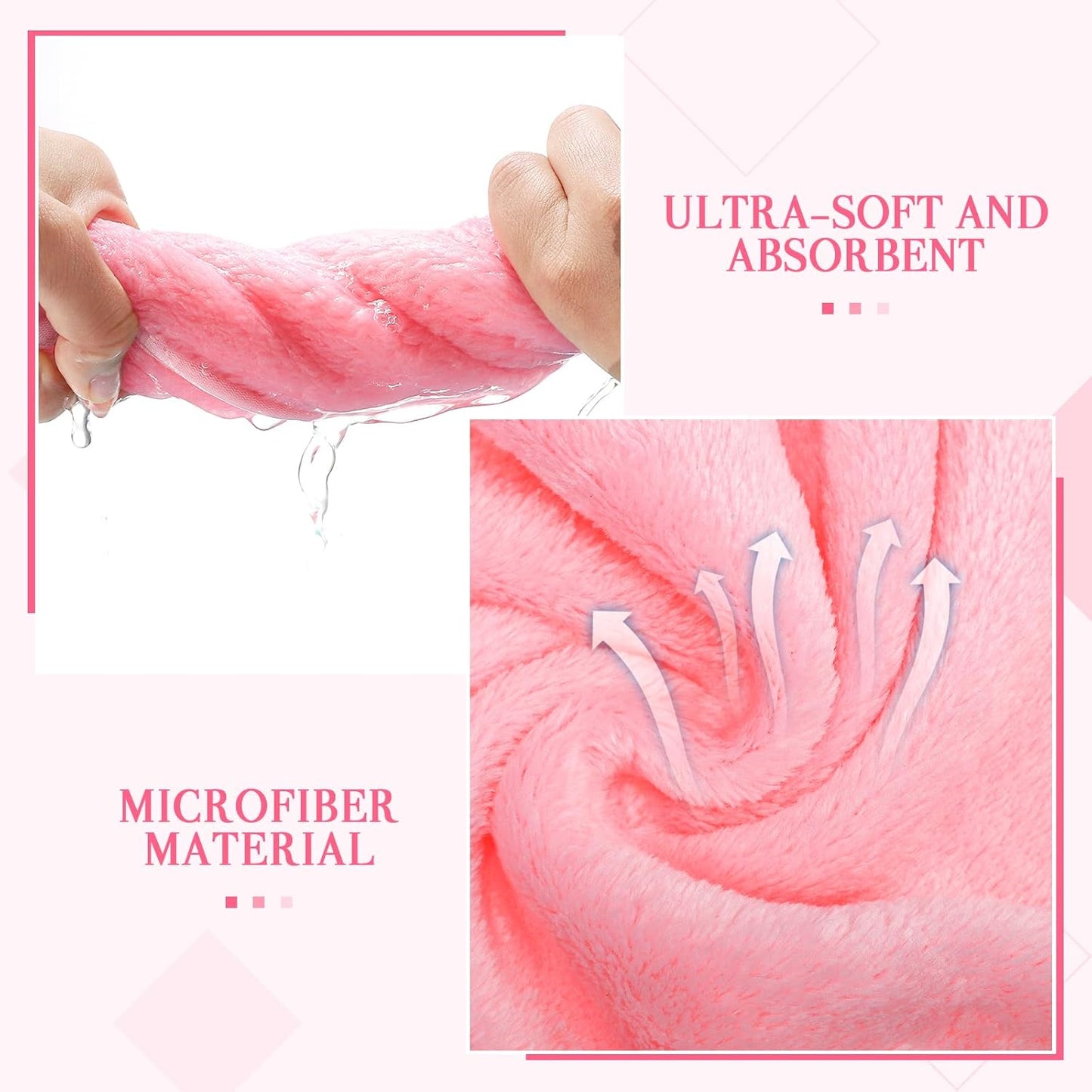 5 Pack Makeup Remover Cloths Reusable Makeup Remover Pads 15.7 x 7.8 inch Microfiber Facial Cleansing Cloths Removing Towels for Washing Face