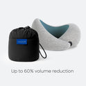 Ostrichpillow Go Neck Pillow, Travel Pillows for Airplanes, Premium Memory Foam Travel Pillow, 360º Ergonomic Design, Asymmetrical Sides, Travel Bag Included, Washable Modal Cover