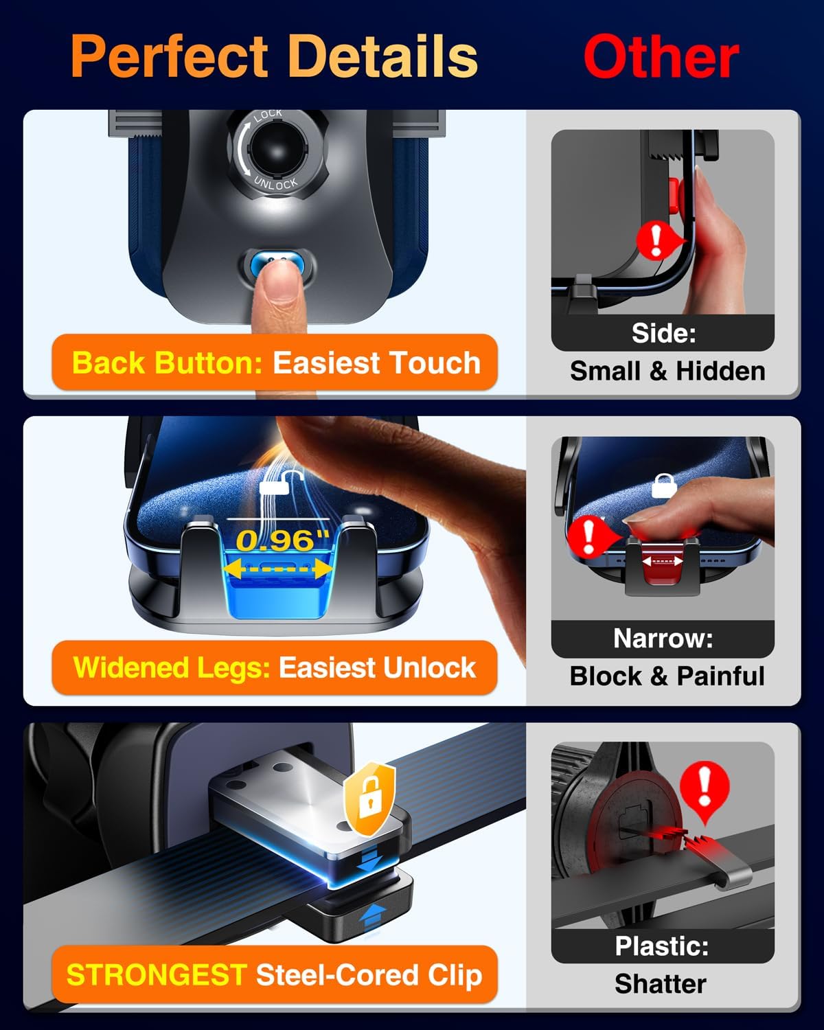 VANMASS [85+LBS Strongest Suction & Military-Grade] 2026 Ultimate Car Phone Holder [Patent & Safety Certs] Cell Mount Truck Stand Cradle for Dashboard Windshield Vent for iPhone 17 Pro Max 16 15 14
