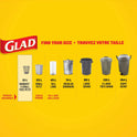 Glad White Garbage Bags - X-Small 15 Litres - Febreze Fresh Clean Scent, 52 Trash Bags, Made in Canada of Global Components