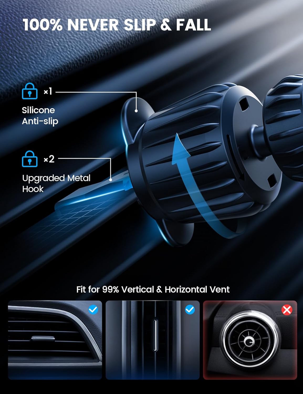Lamicall 15W for Magsafe Car Mount Charger - Wireless Vent & Dashboard Magnetic Phone Holder Charger, for iPhone 17, 17 Pro, 17 Pro Max, iPhone 16 15 14 for MagSafe Accessories, Electrical Accessories