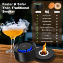 Electric Whiskey Smoker Kit - Old Fashioned Cocktail Smoker Kit with 6 Wood Chips No Butane Needed, Rechargeable Drink Smoker Set with Lights, Bourbon Gift Ideas for Men Dad Husband