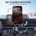 Miracase Phone Holder for Car Vent【2026 Wider Clamp & Metal Hook】 Car Phone Holder Mount for Vent Clip Hand Free Cell Phone Car Mount for iPhone 17 Pro Max 16 15 14 13 12 Samsung S25 Car Accesorries