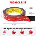 Double Sided Tape Heavy Duty, Adhesive Mounting Tape Waterproof, 16.4 FT x 0.94 in, Strong Foam Tape for Walls, Automotive, Home Office Decor