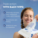 NIVEA 3-in-1 Biodegradable Face Cleansing & Make-up Removing Wipes for Normal Skin, 40 Wipes