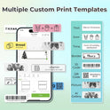 Nelko Label Maker Machine with Tape, P21 Portable Bluetooth Label Printer, Wireless Built-in Cutter Sticker Maker Mini Label Makers with Multiple Templates for School Organizing Office Home, White