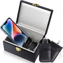Samfolk Faraday Box with 2 Faraday Bags, Faraday Box for Car Keys, RFID Key Fob Protector Anti-Theft Key Fob Box, Anti-Theft Cages for Car Keys, Phone and Credit Card