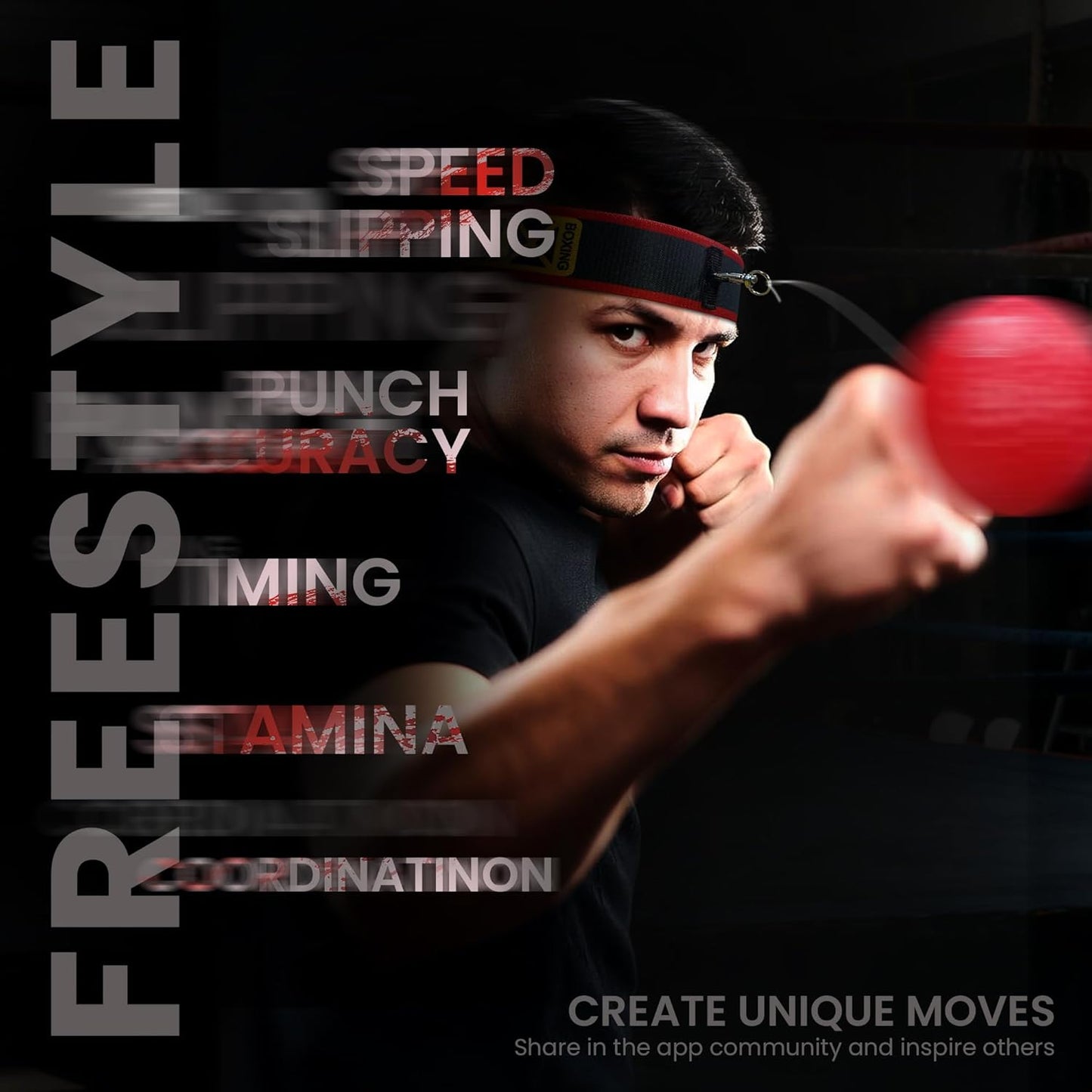 YMX BOXING Ultimate Reflex Ball Set - 4 React Balls Plus 2 Adjustable Headbands, Great for Timing, Accuracy, Focus and Hand Eye Coordination Training for Boxing, MMA and Krav Mega
