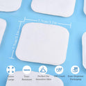 SHINO Premium Natural Square Cotton Pads,300 Ps XL Biodegradable Pads, Makeup Remover Pads for Sensitive Skin - Beauty, Personal Care, Baby Care & Daily Cosmetics (Pack of 3）