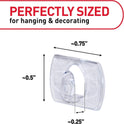 Command Clear Mini Light Clips 45 Clips, 54 Strips (CL806-45NA) - Easy to Open Packaging | 54 Strips