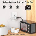 Cable Matters [UL Listed] 3-Pack 3 Outlet Wall Adapter, 3 Outlet Power Cube, Outlet Splitter in White