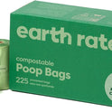 Earth Rated Compostable Dog Poop Bags, Ultra Thick and Leak Proof, Unscented, 225 Count