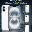 FNTCASE for iPhone 16 Case Clear: Magnetic Phone Cases with Screen Protector Drop Proof Compatible with Magsafe Slim Anti Yellowing Rugged Shockproof Protective Cell Cover (A-Clear Magnetic)
