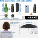 BAODINI Travel Essentials Mini Umbrella for Purse With Case Small Compact UV Sun Protection Lightweight Tiny Pocket Manual Open Close Umbrella for Women Kids and Men Fits Purse Backpack