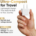 Unidapt European to Canada Plug Adapter, Unidapt Europe to US/CA Plug Adapter, EU to US Plug Converter, Travel from Europe to Type A Outlet, Power Travel Adapters European to Canada, America, Mexico