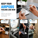 Cleaner Kit for Airpods Pro 1 2 3 Multi-Function Cleaning Pen with Soft Brush Flocking Sponge for Bluetooth Earphones Case Cleaning Tools White