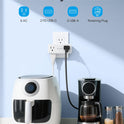 TROND 360° Rotating Plug Surge Protector Outlet Extender, 6 Multi Flat Charging Plug Splitters with 2 PD 20W USB C Ports, 3 Side Electrical Wall Adapter for Home Office Dorm Bathroom Travel Essentials