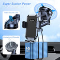 Blukar Car Phone Holder – Strong Suction, 360° Rotation, One-Hand Operation, Universal Smartphone Mount