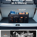 HOTOR Trunk Organizer - Car Organizer, Foldable Trunk organizer for SUVs & Sedans, Car Accessories, Tools, Sundries, 2 Compartments, Black