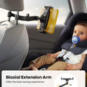 Lamicall Car Headrest Tablet Holder - [Extension Arm] Adjustable iPad Car Mount for Back Seat, Road Trip Essentials for Kids, 4.7-11" Tablet iPad Pro, Air, Mini, Galaxy, Fire, Mom Gift