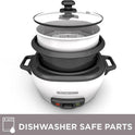 BLACK+DECKER 2-in-1 Rice Cooker & Food Steamer - 6-Cup Capacity, Automatic Keep Warm, Nonstick Bowl, Steaming Basket - Effortless Cooking