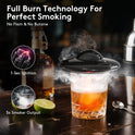 Electric Whiskey Smoker Kit with 6 Flavors Wood Chips, Cocktail Smoker Kit Built-in Lighter, Rechargeable Smoked Old Fashioned kit Bar Accessories Christmas for Men (Dark Black)