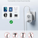 2 Pack Type E/F Travel Adapter, VINTAR Schuko Germany France Adapter Plug