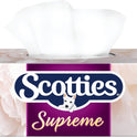 Scotties Supreme 3 Ply Soft & Strong Facial Tissue, Hypoallergenic and Dermatologist Tested, 6 Boxes, 81 Tissues per Box