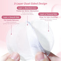 Muvana Cosmetic Cotton Pads, 300 Count - Dual-Side Texture Cotton Rounds, Triple Layers Tear-Resistant Makeup Remover Pad for Sensitive Skin, Beauty, Personal Care, Daily Cosmetics