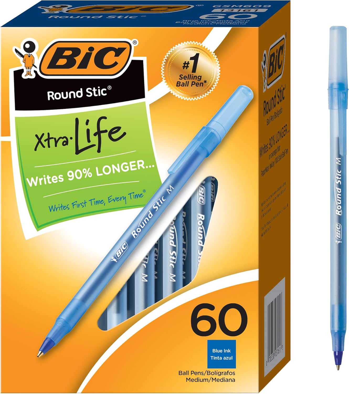 BIC ROUND STIC PEN BLUE PACK OF 60