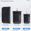 Faraday Pouch for Car Keys, Faraday Bag, Car RFID Signal Blocking Holder, Key Fob Protector, Key fob cage Block Signal Anti-Theft Fob Case (2 Pack)