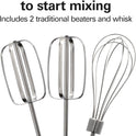 Hamilton Beach 6-Speed Electric Hand Mixer for Baking, 250W, QuickBurst, Snap-On Storage Case, Traditional Beaters & Whisk, White (62682G)