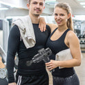 Muscle Massage Gun Deep Tissue Percussion Massager - Portable Handheld Sport Massagers for Athletes, Quiet & Powerful Brushless Motor Cordless, 20 Speed Level,Wattne W2 (Black)