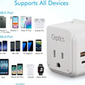 Ceptics International Travel Plug Adapter Set (Type A, B, C, D, E/F, G, H, I, J, K, L, M, N) - 4 in 1 - 2 Canadian Socket - 1 USB & 1 USB-C (3.1A) - Compact & Powerful (PAK-ALL)