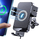 Wireless Car Charger, MOKPR 15W Fast Charging Auto-Clamping Car Phone Holder Wireless Charger Air Vent Car Phone Mount for iPhone17/16/15/14/13/12 pro/12/11/X/8, Samsung Galaxy S24/S23/S22/S21/S20