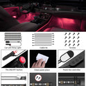 Govee Interior Lights for Car, App Control Smart Car Lights with DIY Mode and Music Mode, Waterproof LED Interior Lights with 2 Lines Design, RGB Under Dash Car LED Lights with Car Charger, DC 12V