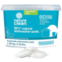 Nature Clean Automatic Dishwasher Pacs, Fragrance-Free, 60 Count