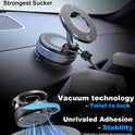 snanlen Upgraded 360° Vacuum Magnetic Phone Holder, Magnetic Car Phone Mount, Hands-Free Suction Cup Phone Holder for Car/Gym/Mirror/Shower, Car Mount Compatible with iPhone 17 Pro Max/Android