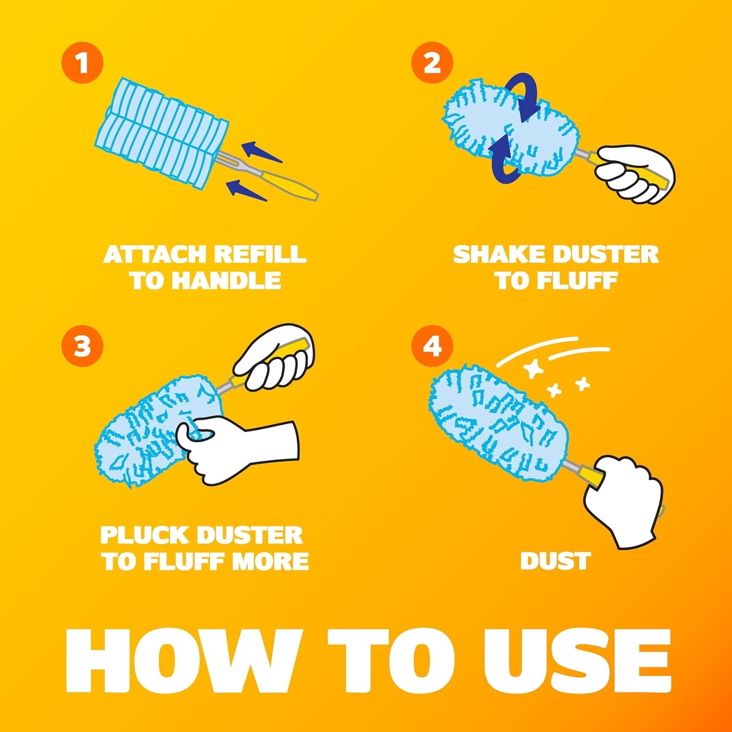 Swiffer Dusters Refill for Cleaning, Feather & Microfiber Duster Alternative, Unscented, 16 Count